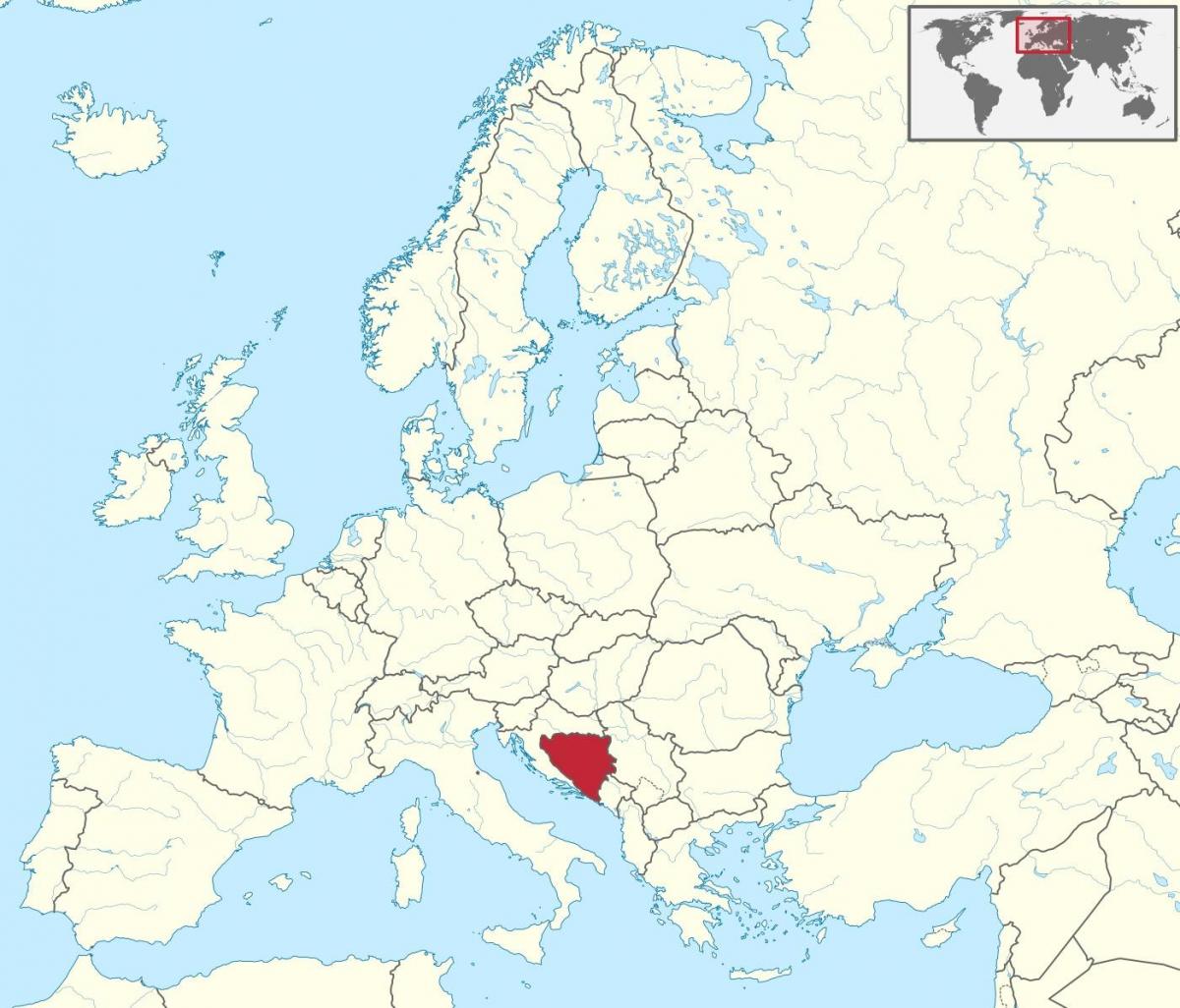 Bosnia kohta euroopa kaarti
