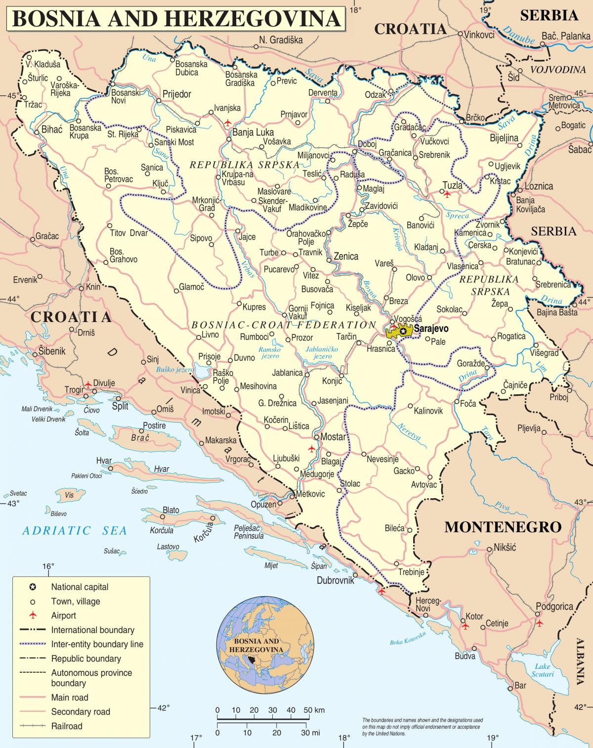 map Bosnia