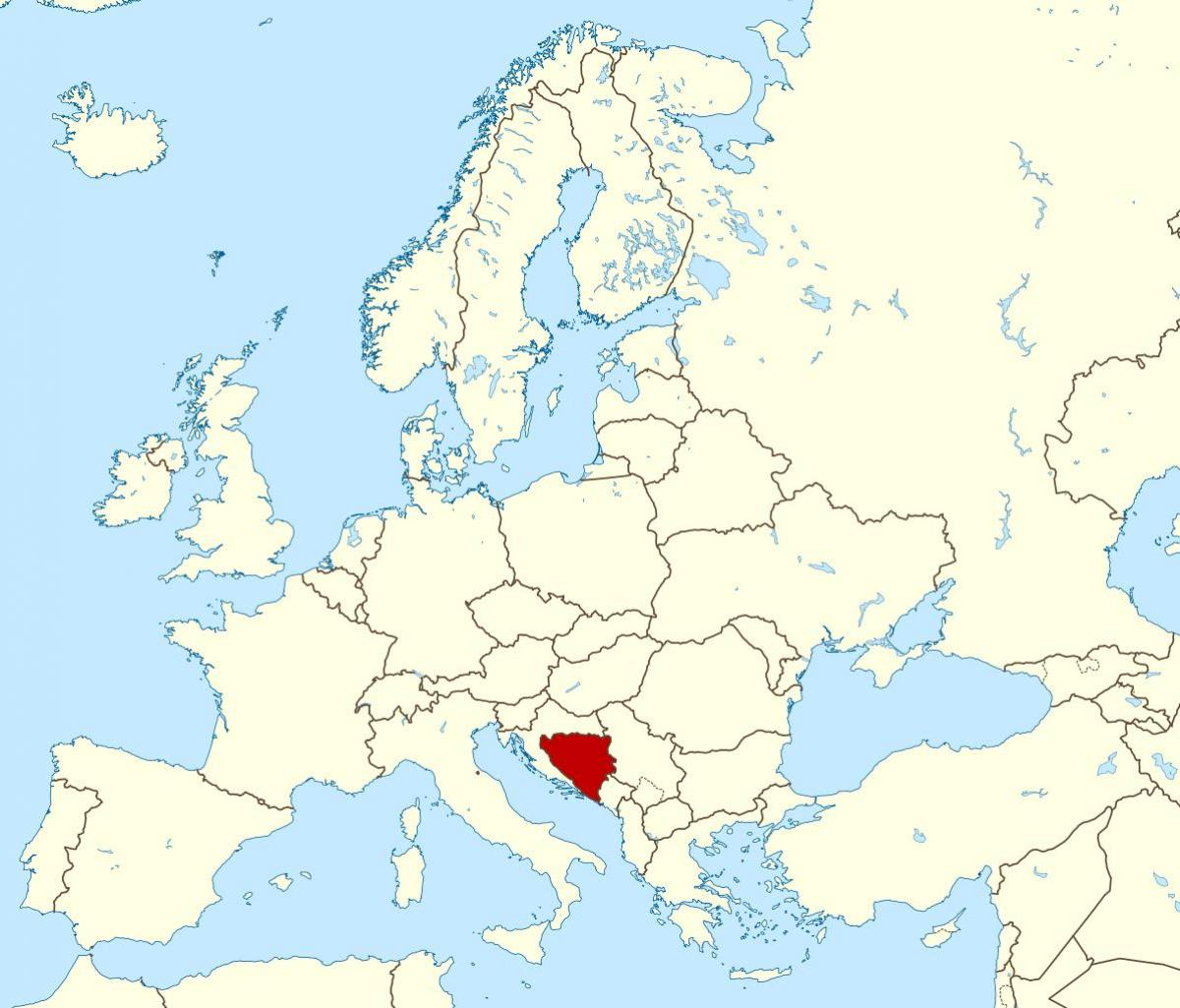 Bosnia ja Hertsegoviina maailma kaardil