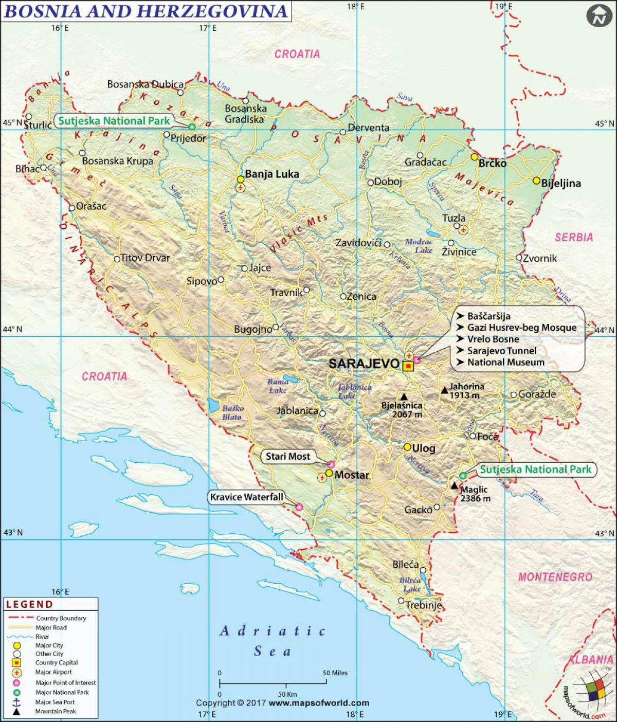Map Bosnia riik