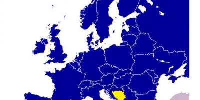 Map Bosnia ja Hertsegoviina euroopa